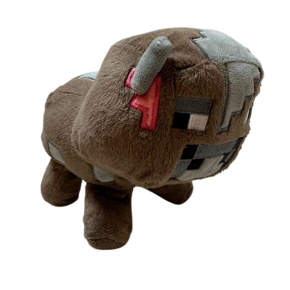 Minecraft Jinx Plush Stuffed Animal Brown Baby Cow Toy - Picture 1 of 7